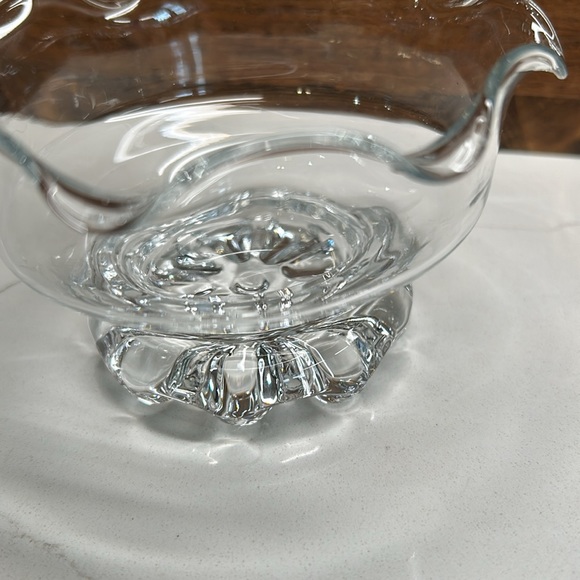 🌻4/$20 Vintage Studio Nova Citadel Footed Glass Dessert Bowl With Ruffled Edge - Picture 3 of 9